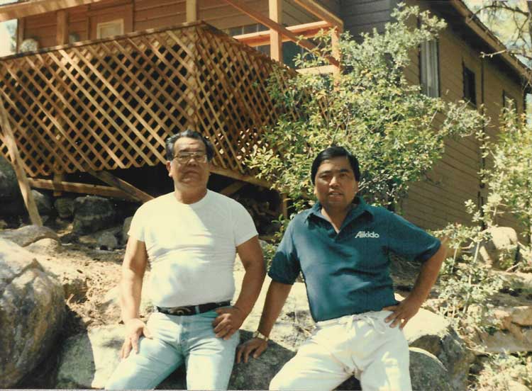 Sakakibara Sensei and Toyoda Sensei at Fall Mountain Camp